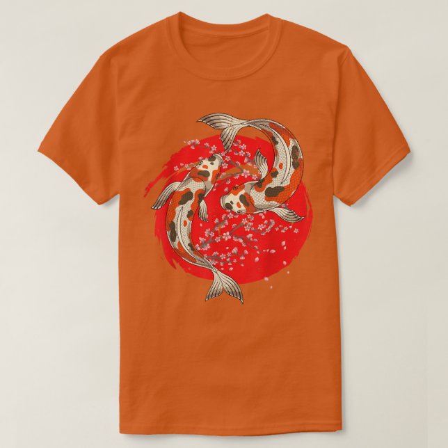 Camiseta Pond Nishikigoi Cherry Blossom Sakur (Diseño del anverso)