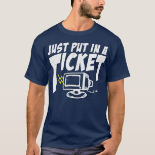 Camiseta Poner en el mostrador de ayuda del equipo de ticke