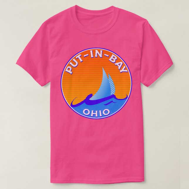 Camiseta Poner en la bahía Ohio Lake Erie Middle Bass Islan (Diseño del anverso)