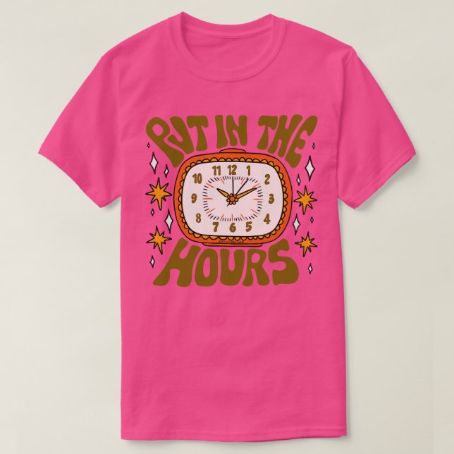 Camiseta Poner en las horas (Diseño del anverso)