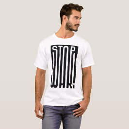 Camiseta Poner fin a la guerra en el mundo: paz, arte blanc