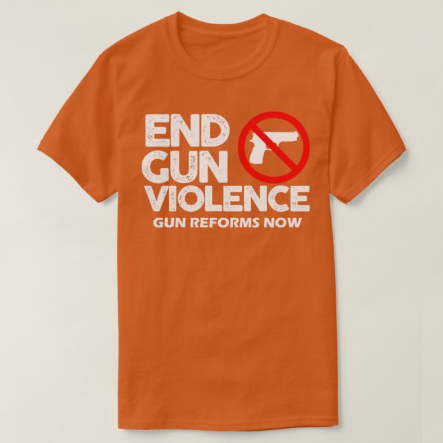 Camiseta Poner fin a la violencia con armas de fuego (Diseño del anverso)