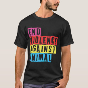 Camiseta Poner fin a la violencia contra el Anim vegetarian