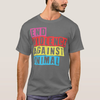 Camiseta Poner fin a la violencia contra el Anim vegetarian