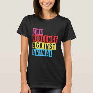Camiseta Poner fin a la violencia contra el Anim vegetarian