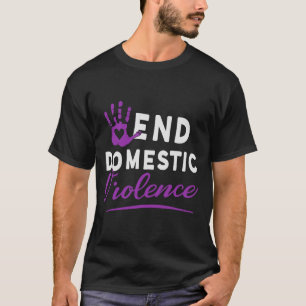 Camiseta Poner fin a la violencia doméstica Conciencia sobr