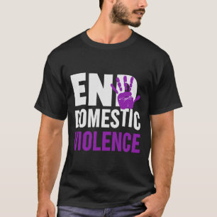 Camiseta Poner fin a la violencia doméstica Conciencia sobr