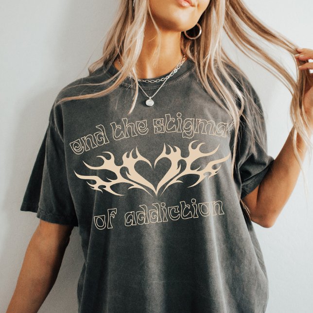 Camiseta Poner fin al estigma de la adicción | Conciencia s (Subido por el creador)