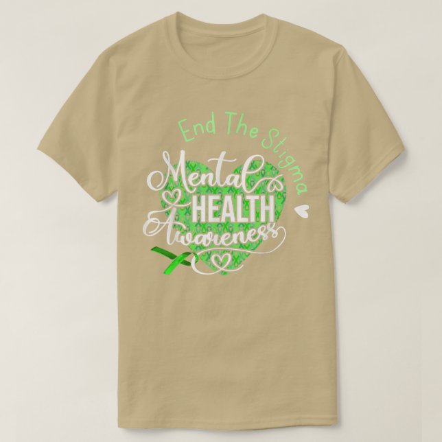 Camiseta Poner fin al estigma de la salud mental importa la (Diseño del anverso)