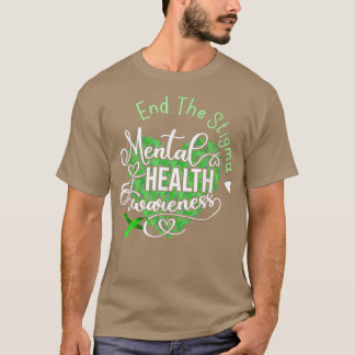 Camiseta Poner fin al estigma de la salud mental importa la