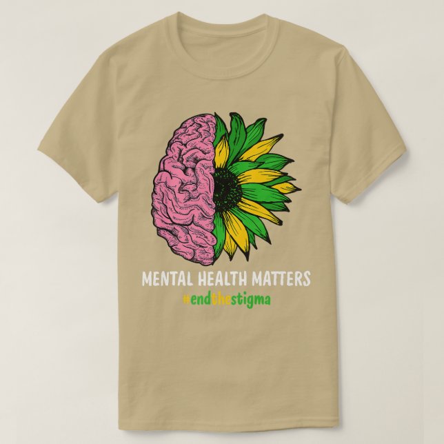 Camiseta Poner fin al estigma que afecta a la salud mental (Diseño del anverso)