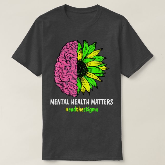 Camiseta Poner fin al estigma que afecta a la salud mental (Diseño del anverso)