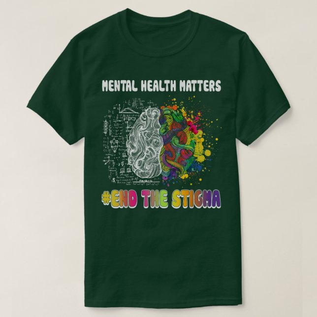 Camiseta Poner fin al estigma que afecta a la salud mental (Diseño del anverso)