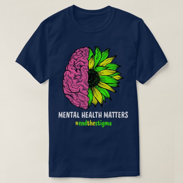 Camiseta Poner fin al estigma que afecta a la salud mental (Diseño del anverso)