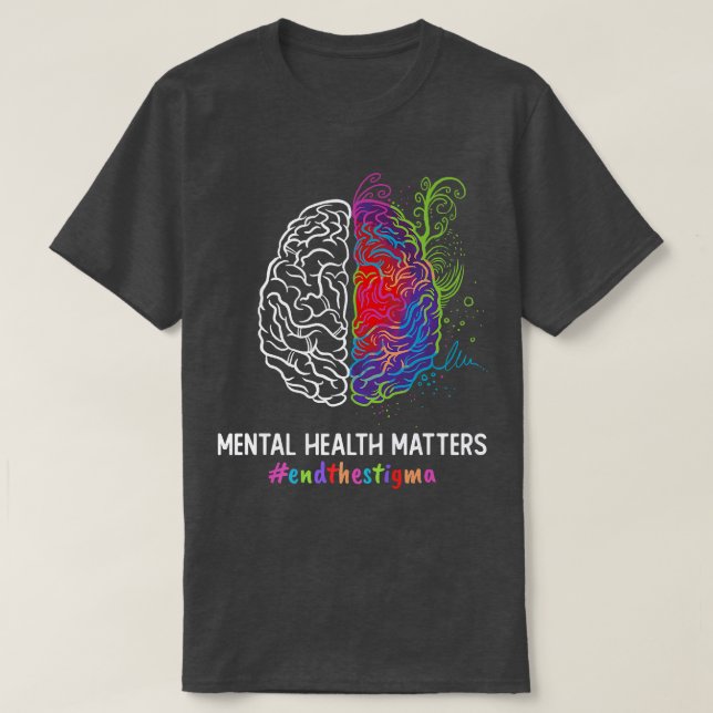 Camiseta Poner fin al estigma que afecta a la salud mental (Diseño del anverso)