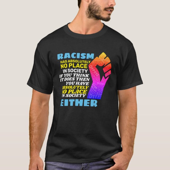 Camiseta Poner fin al racismo para bien (Anverso)