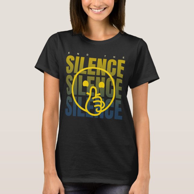 Camiseta Poner fin al silencio (Anverso)
