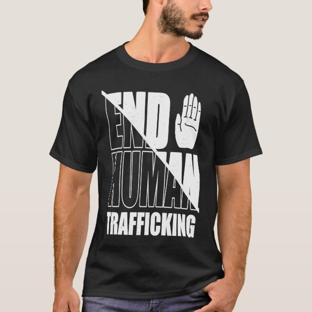 Camiseta Poner fin al tráfico humano (Anverso)