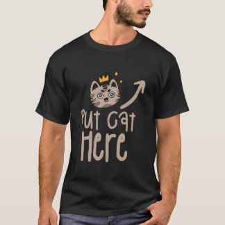 Camiseta Poner Gato Aquí Gatos Animal