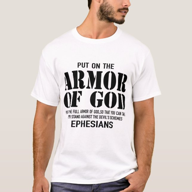 Camiseta poner la armadura de Dios en la armadura completa (Anverso)