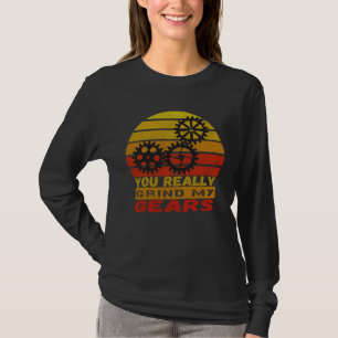 Camiseta Poner Mis Engranajes Carro Humor Mecánico Antiguo