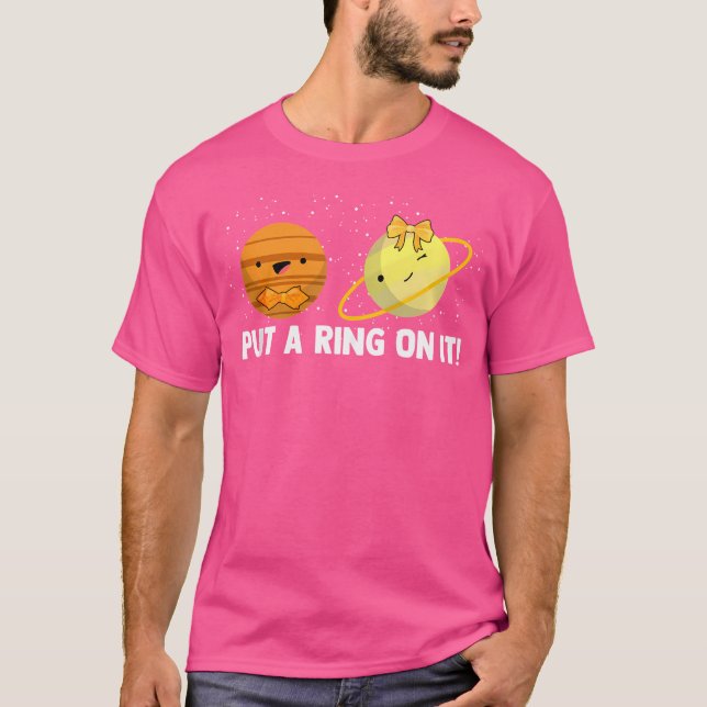 Camiseta Poner Un Anillo En El Planeta Ama Espacios Ciencia (Anverso)