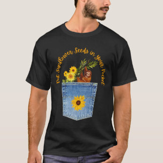 Camiseta Ponga Las Semillas De Girasol En Su Esmalte De Bol