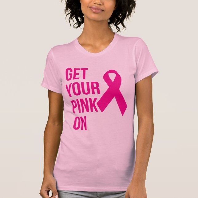 Camiseta Ponga su rosado en marcha - Cinta de sensibilizaci (Anverso)