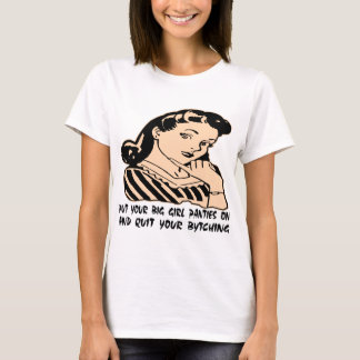 Camiseta Ponga sus bragas grandes del chica y abandone su