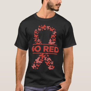 Camiseta Pónganse rojos Para Las Mujeres Enfermedades Cardí