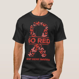Camiseta Pónganse rojos Para Las Mujeres Enfermedades Cardí