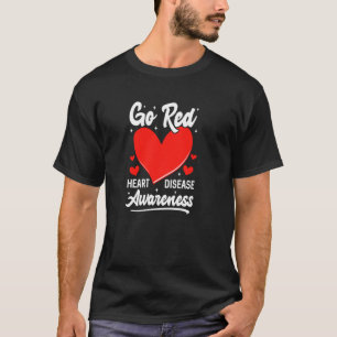 Camiseta Pónganse rojos para las mujeres Mes de Concienciac