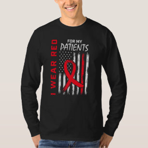 Camiseta Pónganse Rojos Para Mis Pacientes Enfermedades Car