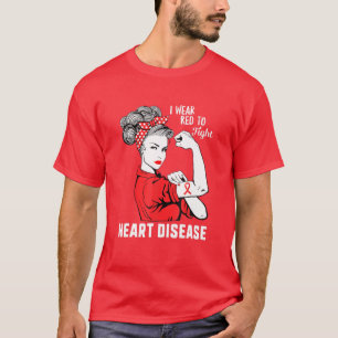 Camiseta Pónganse rojos por las mujeres que padecen enferm