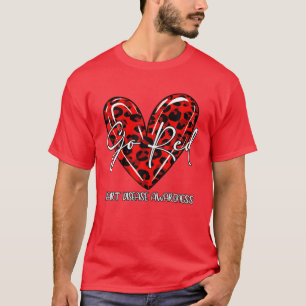 Camiseta Pónganse rojos por las mujeres que padecen enferme