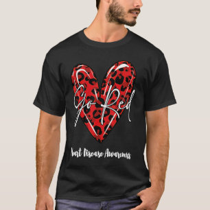 Camiseta Pónganse rojos por las mujeres que padecen enferme