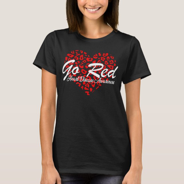 Camiseta Pónganse rojos por las mujeres que padecen enferme (Anverso)