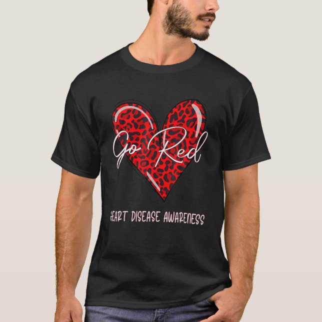 Camiseta Pónganse rojos por las mujeres que padecen enferme (Anverso)