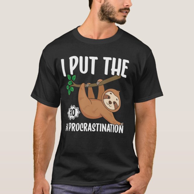 Camiseta Pongo El Pro En Procrastinación (Anverso)