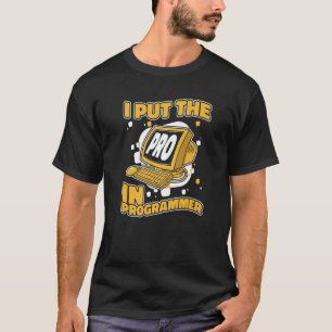 Camiseta Pongo La Pro En El Programador Software De Pila Co