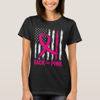 Camiseta Poniendo De Lado La Bandera Rosa De Ee.Uu. Concien