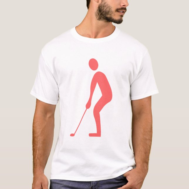 Camiseta Poniendo - Rosa tropical (Anverso)
