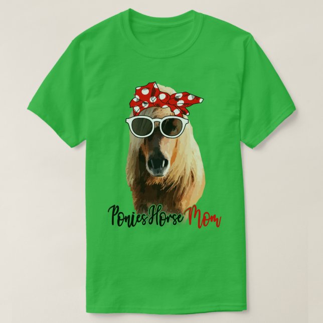 Camiseta Ponies Horse Shirt Ponies Caballo Mom Bandana (Diseño del anverso)