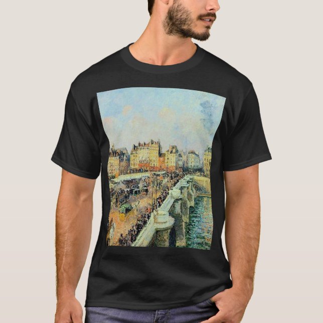 Camiseta Pont Neuf, Tarde, Sunlight Camille Pissarro (Anverso)