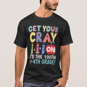 Camiseta Ponte a colorear Es el día 100 del 4º grado T