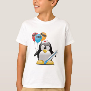 Camiseta Ponte bien pronto. Enfermera de pingüino.