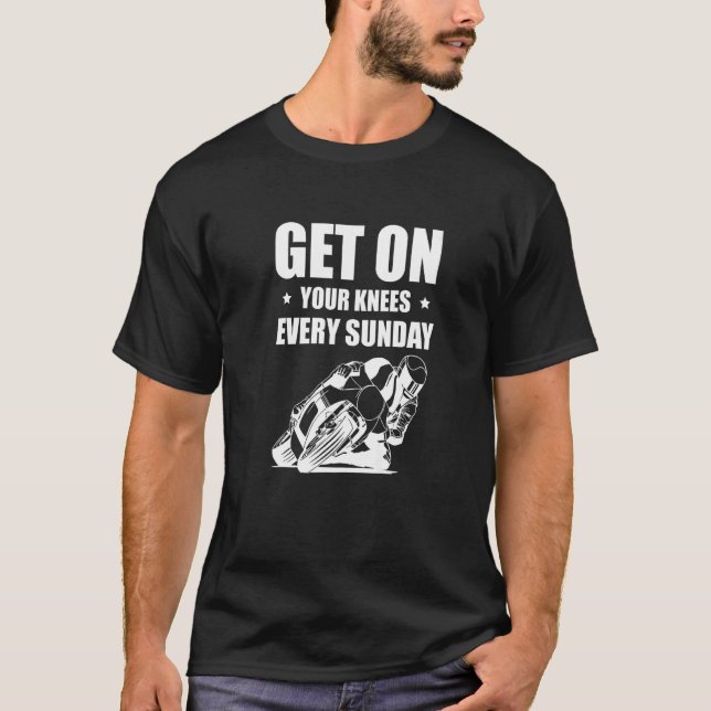 Camiseta Ponte de rodillas todos los domingos en bicicleta  (Anverso)