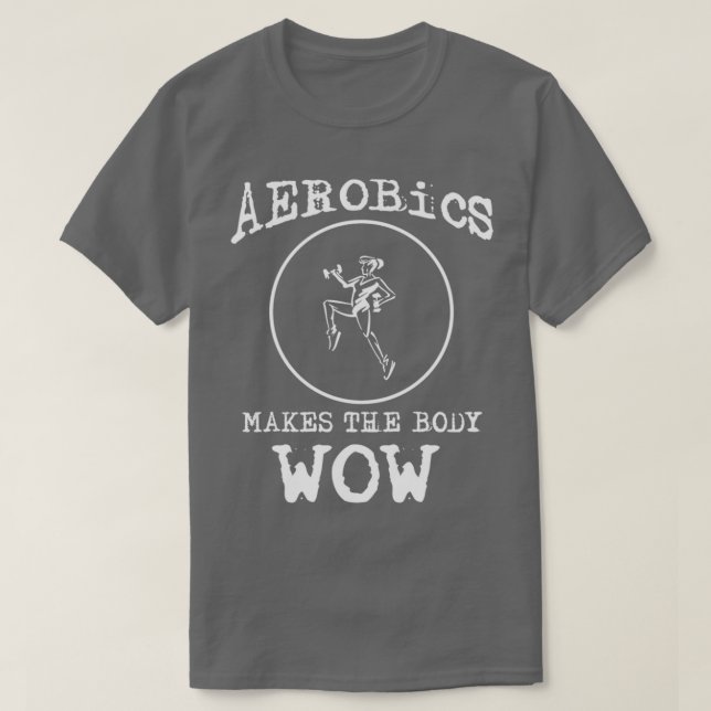 Camiseta Ponte en forma con esta sangre de dibujos aeróbico (Diseño del anverso)