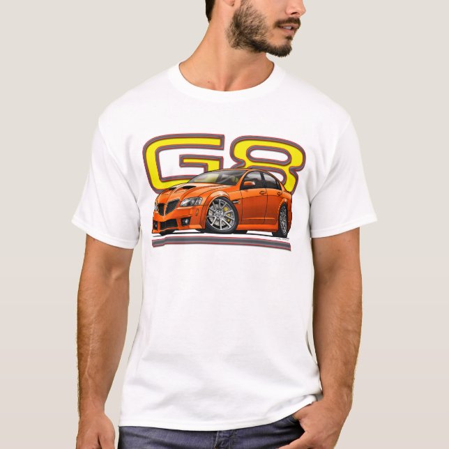 Camiseta Pontiac_G8_orange (Anverso)