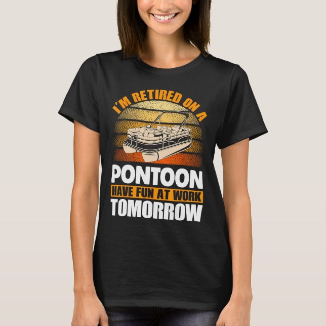 Camiseta Pontón Reina Pontoon Asientos de Barco Retirados P (Anverso)